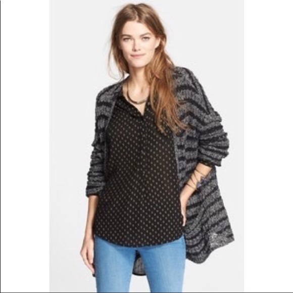 Free People Striped Knit Cardigan Sweater - Picture 2 of 5